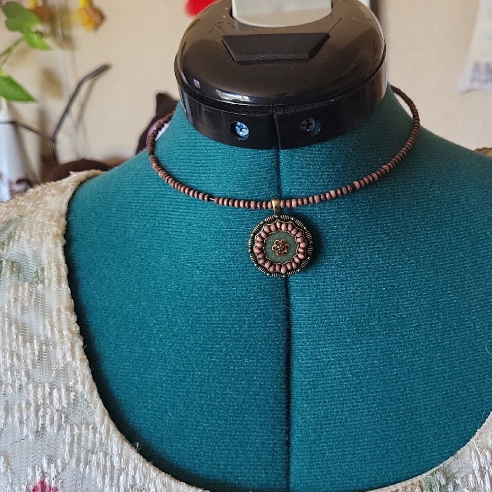 Elegant Copper Beaded Necklace